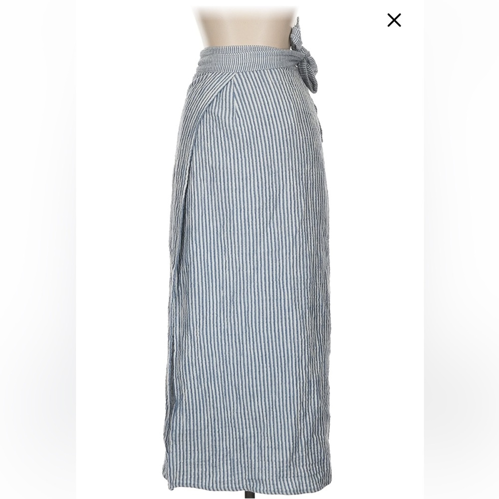 NWT Aerie Blue and White Striped Maxi Coverup Skirt